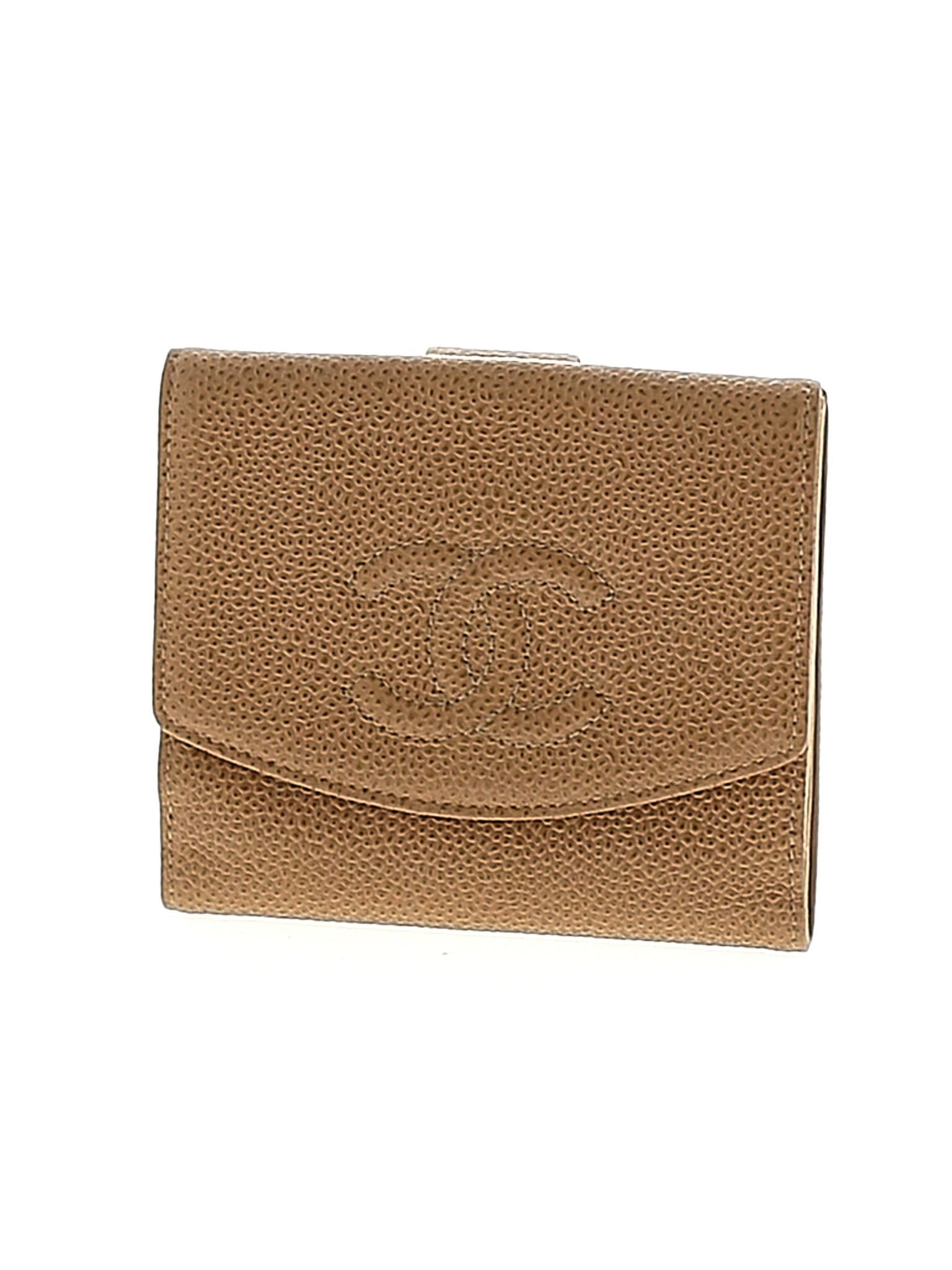 Chanel 100% Calf Leather Solid Tan Vintage Leather Timeless