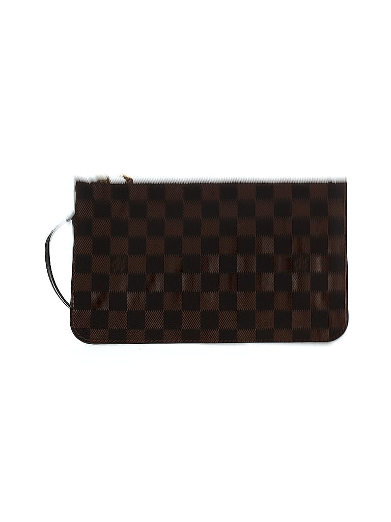 Louis Vuitton 100% Coated Canvas Checkered-gingham Brown Neverfull Pouch One Size - photo 1