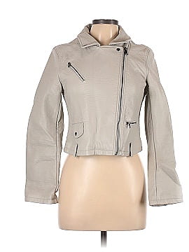 Prune Faux Leather Jacket (view 1)
