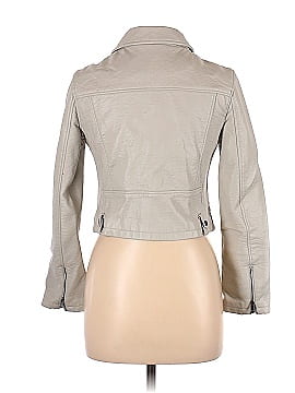 Prune Faux Leather Jacket (view 2)