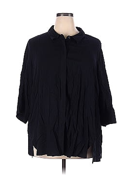 Woman Within Long Sleeve Button-Down Shirt (view 1)