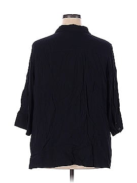 Woman Within Long Sleeve Button-Down Shirt (view 2)