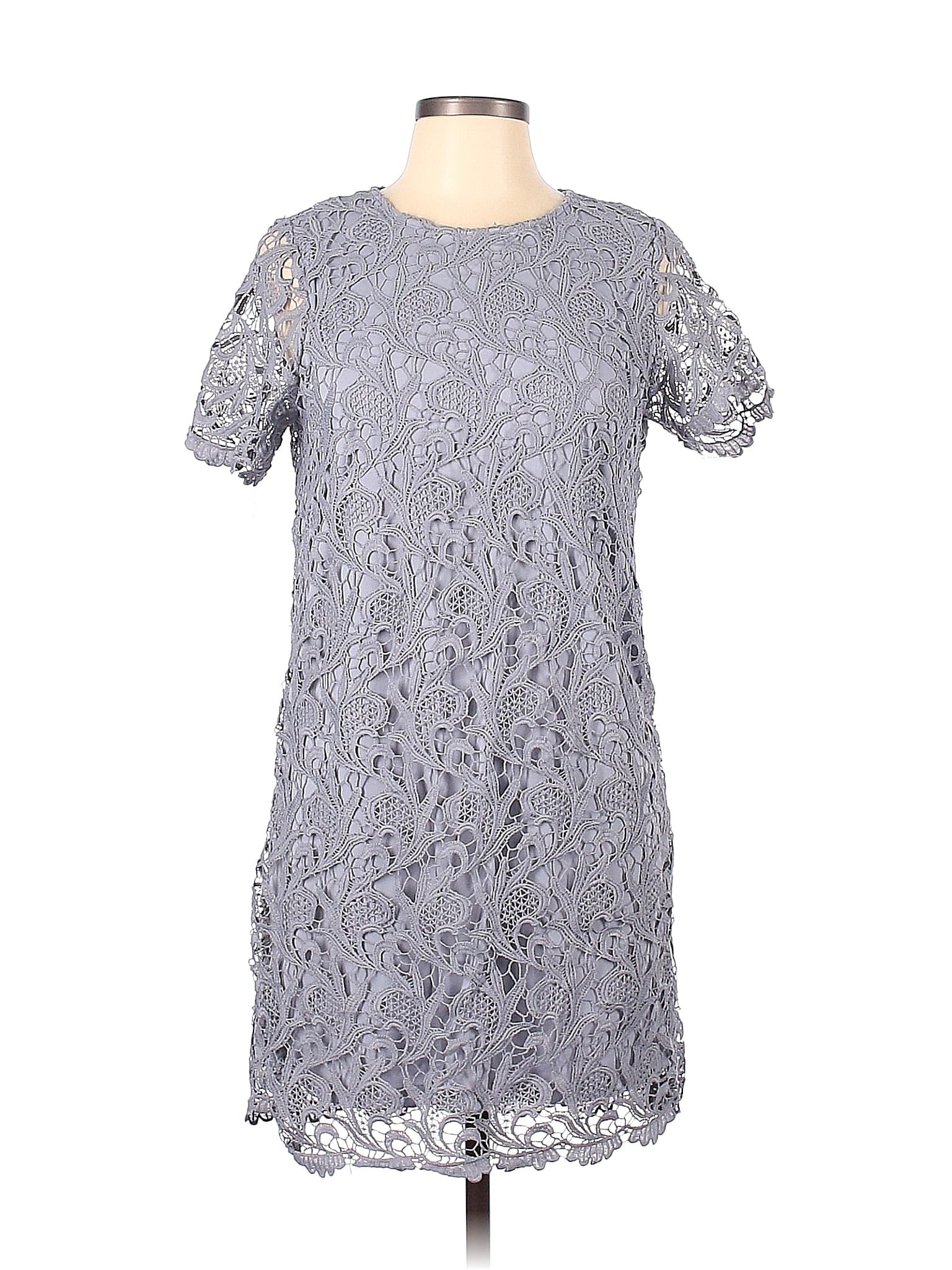 She + Sky Solid Gray Cocktail Dress Size L 67 off thredUP