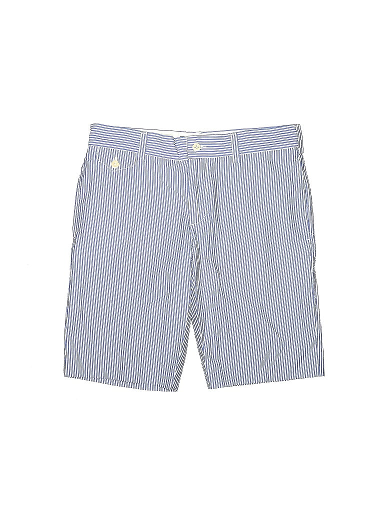 Ralph Lauren 100% Cotton Stripes Multi Color Blue Khaki Shorts Size 4 - photo 1