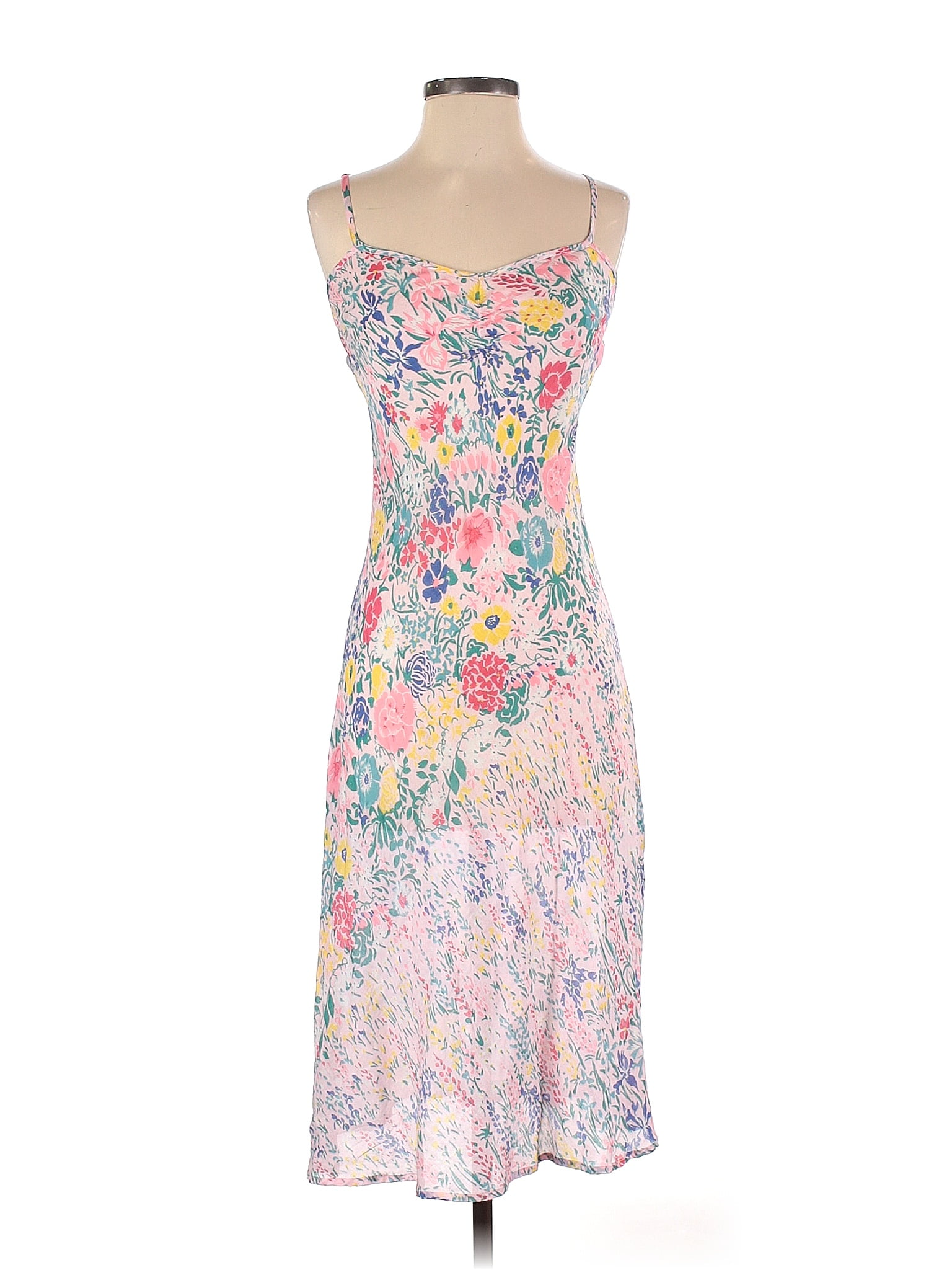 Banjanan 100% Cotton Floral Multi Color Pink Casual Dress Size S - 68% ...