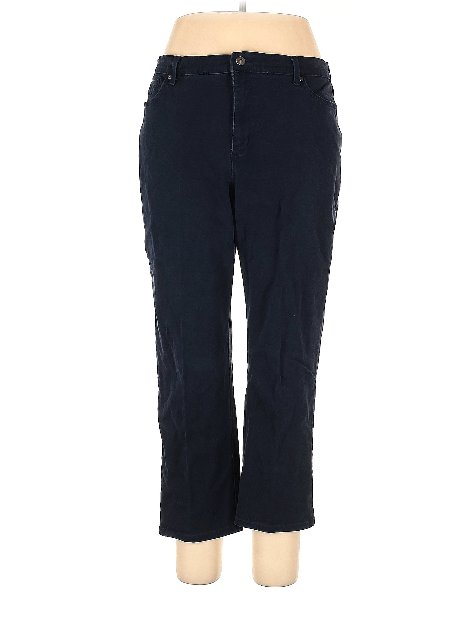 Gloria Vanderbilt Solid Blue Jeans Size 16 - 62% off | thredUP