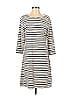 Ellie Kai Stripes Gray Ivory Casual Dress Size 2 - photo 1