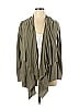 LIVI Active Color Block Solid Green Brown Cardigan Size 14 - 16 - photo 1