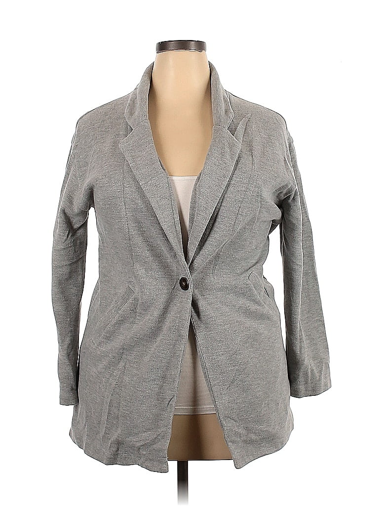 Pull&Bear Solid Gray Jacket Size 28 (Plus) - photo 1
