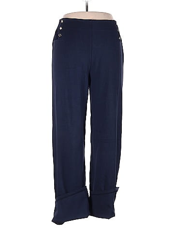 Suzanne Betro Solid Navy Blue Casual Pants Size 2X (Plus) - 69% off