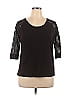 Iris Basic Black 3/4 Sleeve Top Size XL - photo 1