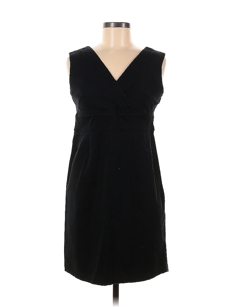 Tommy Hilfiger Solid Black Casual Dress Size 8 - photo 1