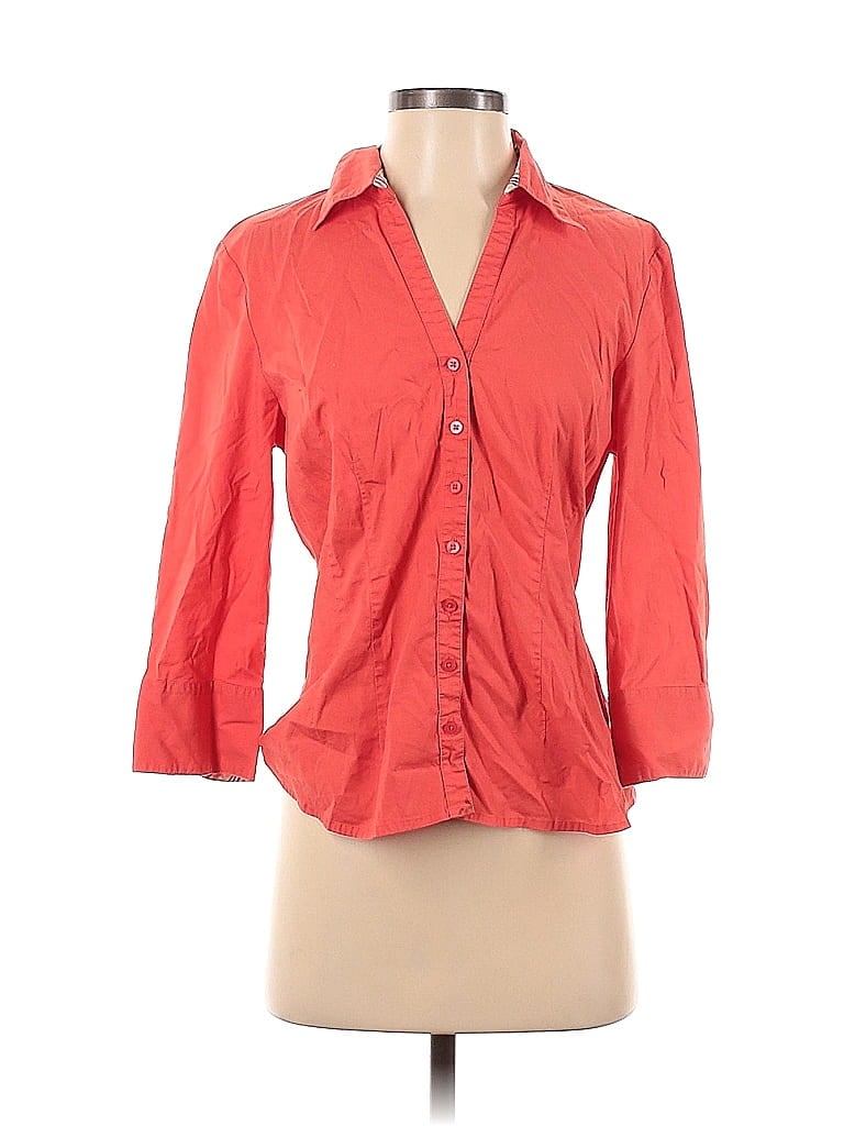 St. John's Bay Red Long Sleeve Button-Down Shirt Size M - photo 1