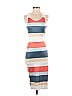 Chic Me Graphic Stripes Color Block Orange Casual Dress Size S - photo 1