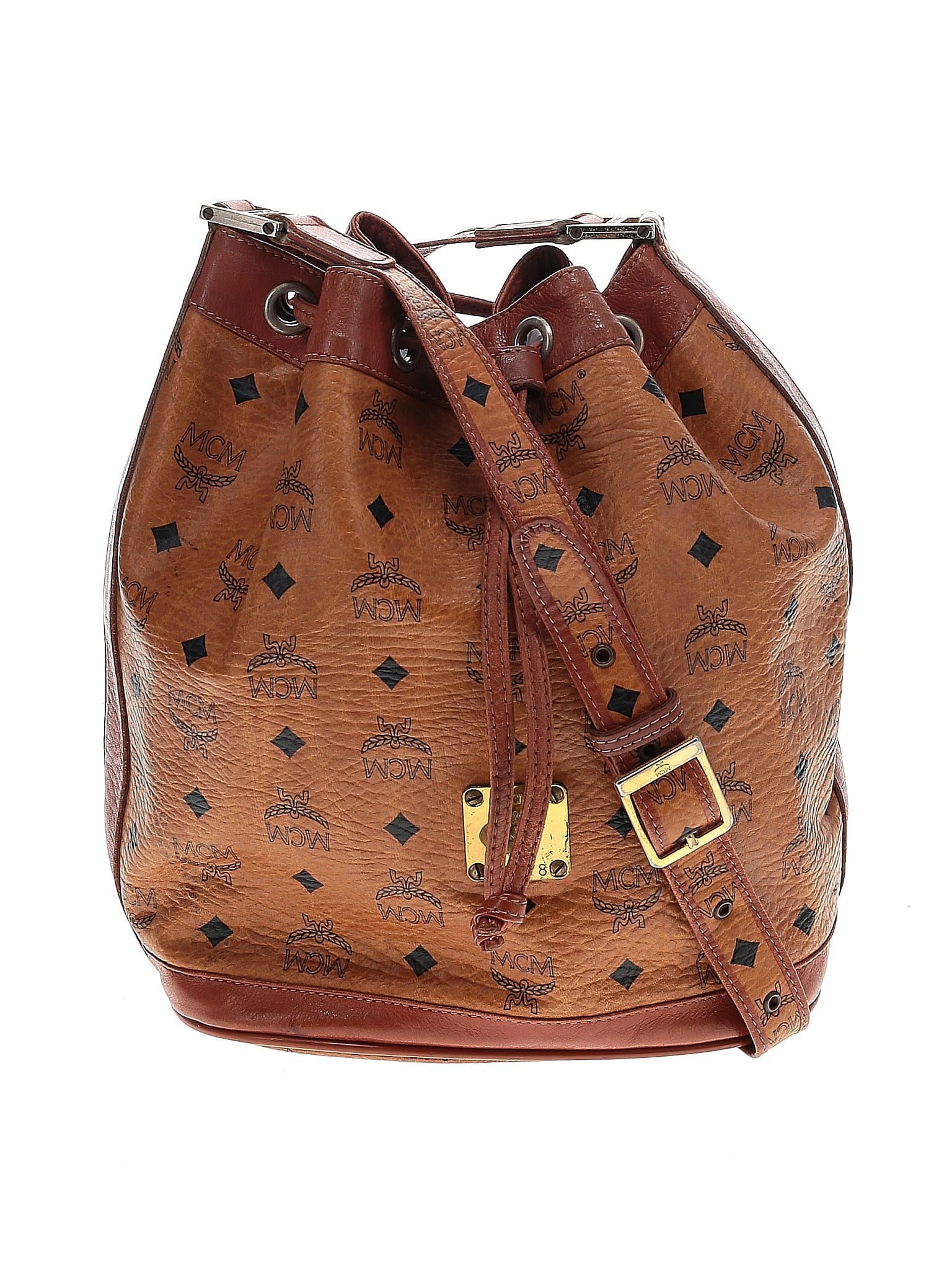 MCM Vesitos Cognac Top Handle Bag - Gem