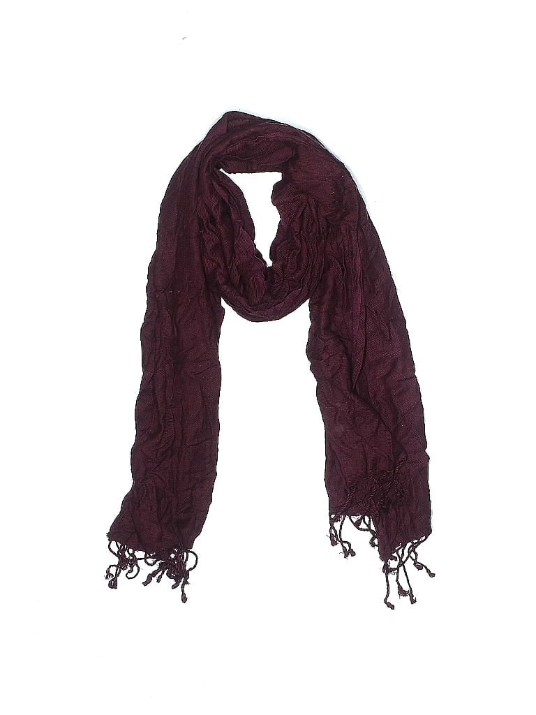 Pre-owned Assorted Brands Scarf In Burgundy