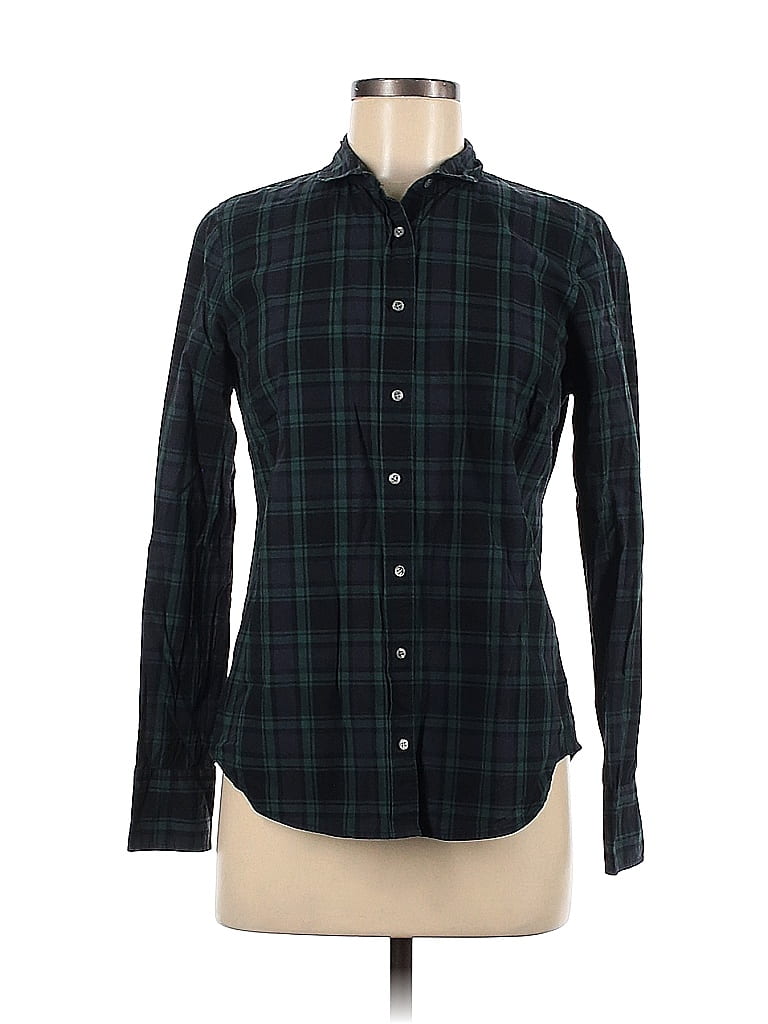 organic j crew button shirt white long sleeve main image 1