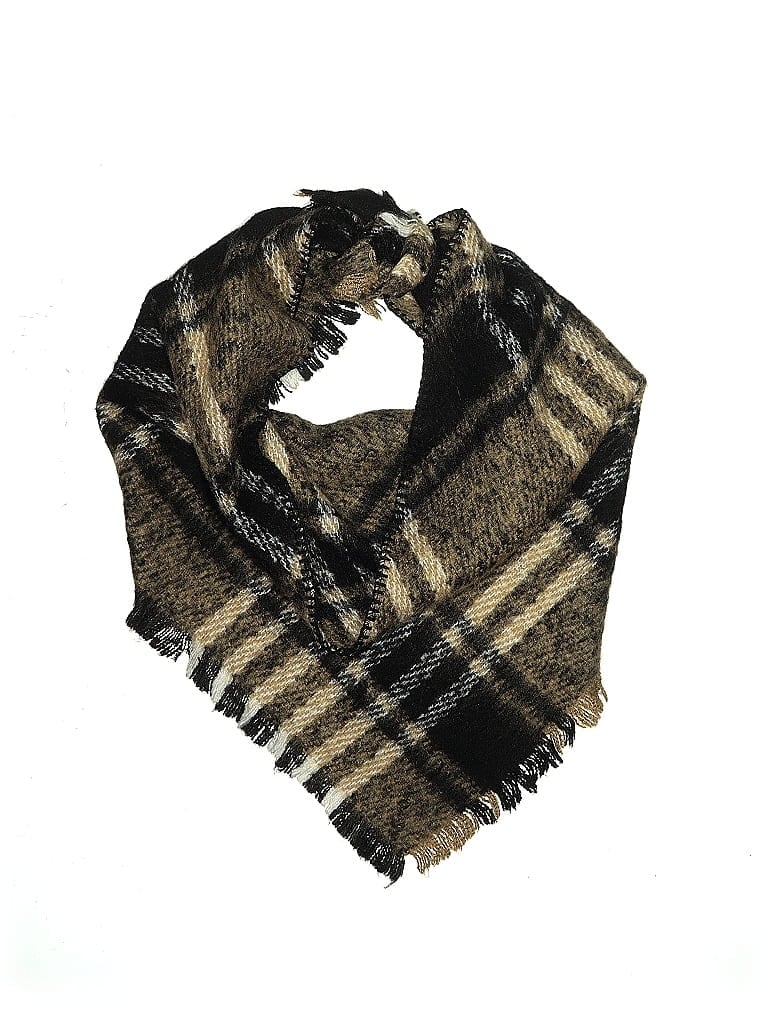 Assorted Brands 100% Polyester Brown Tan Scarf One size - photo 1