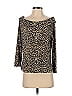 Harold's Animal Print Brown Cardigan Size S - photo 1