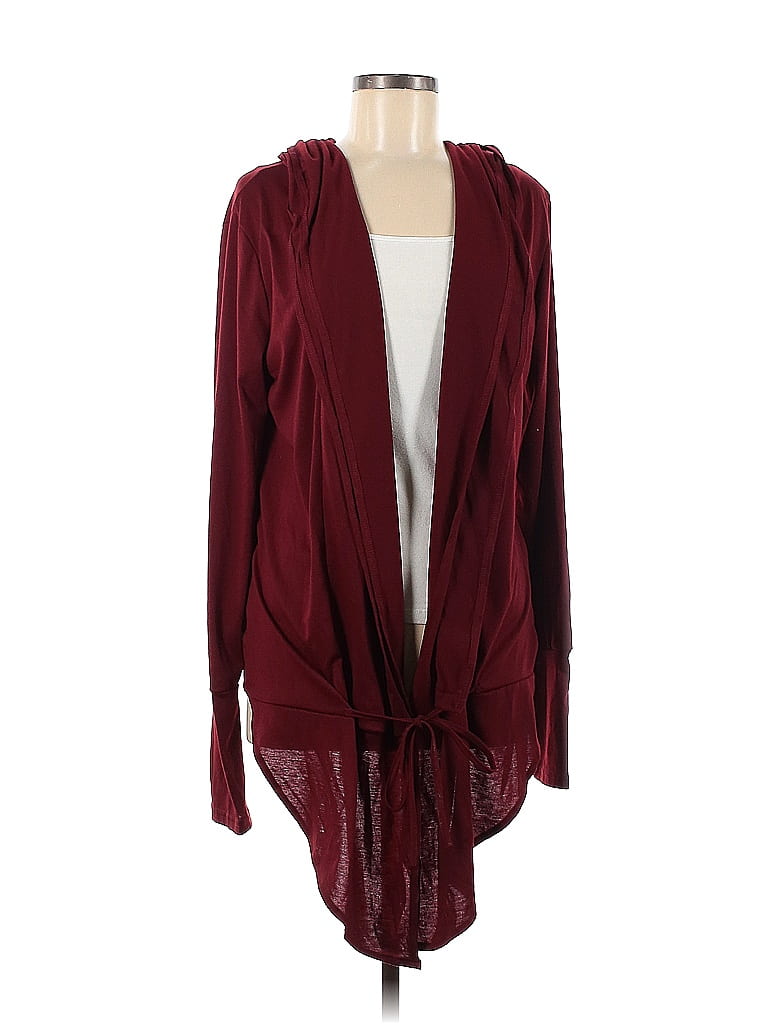 Misslook Solid Burgundy Cardigan Size M - 79% off | thredUP