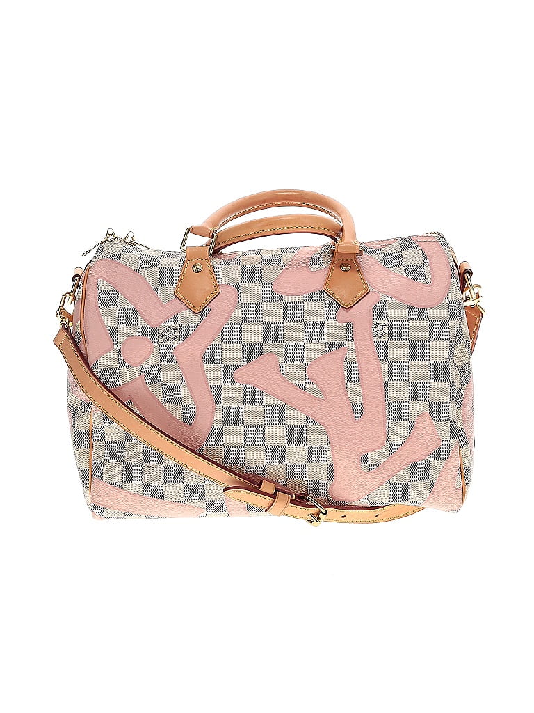 Louis Vuitton 100% Coated Canvas Checkered-gingham Multi Color Ivory Ltd. Ed. "Tahitienne" Speedy Bandoulierre One Size - photo 1