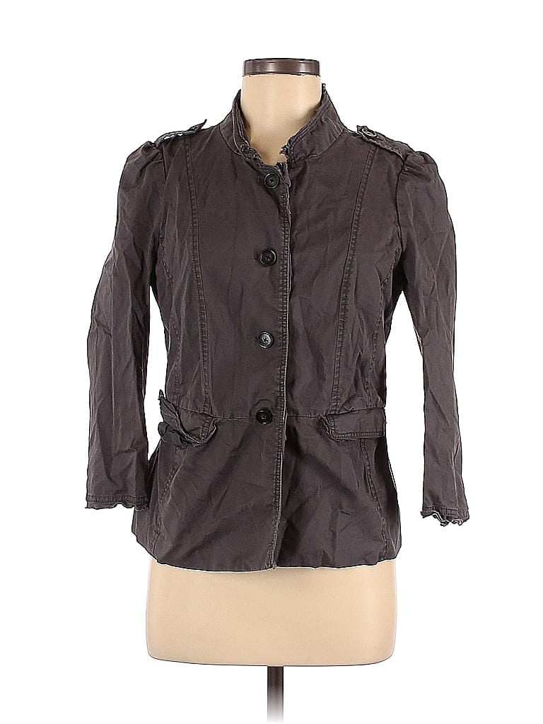 Ann Taylor LOFT 100% Cotton Gray Jacket Size 6 - photo 1