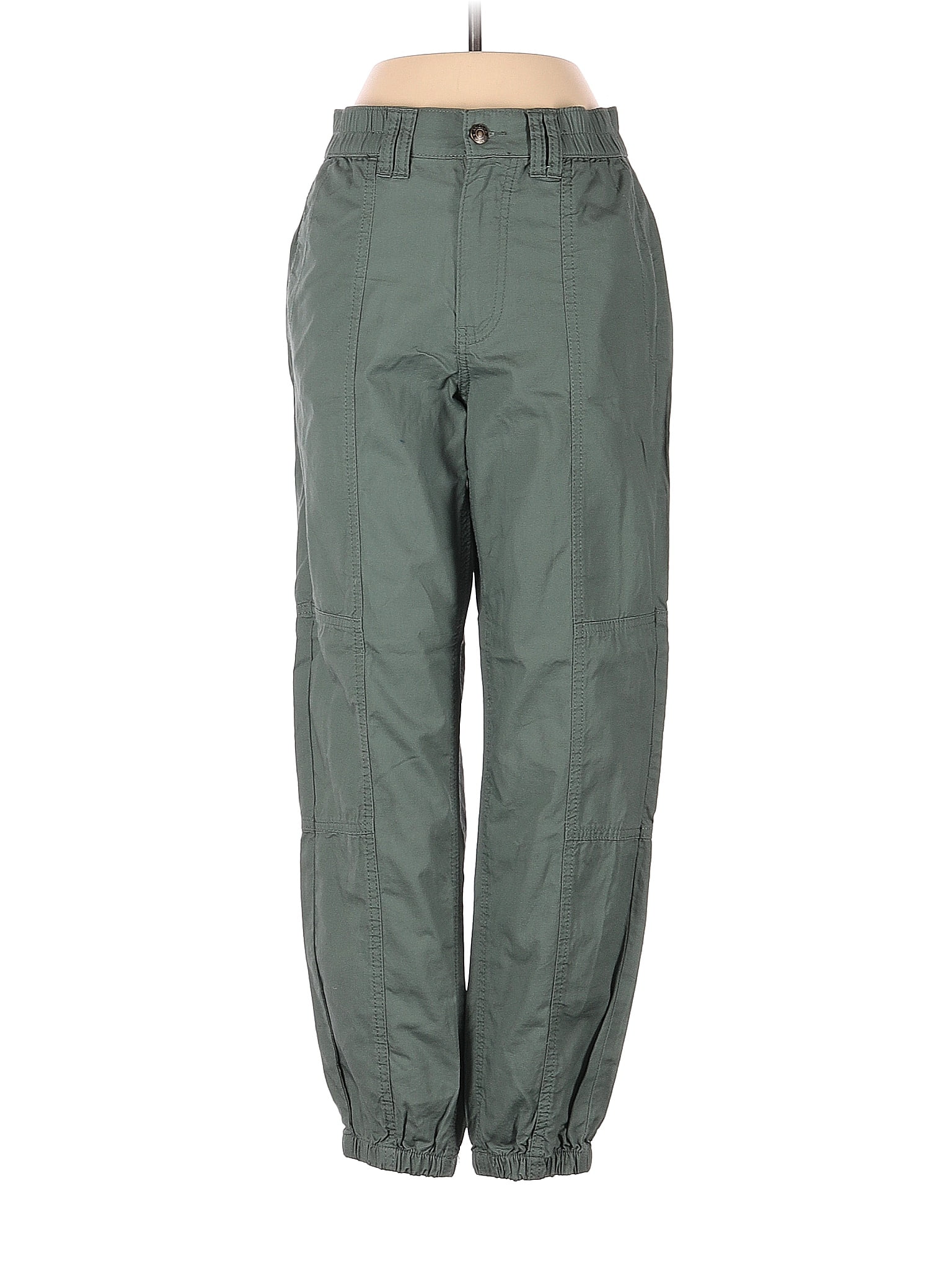 Arizona Jean Company 100% Cotton Solid Green Casual Pants Size 3 - 56% ...