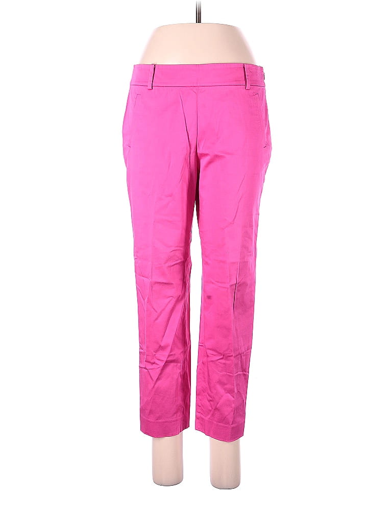 Ann Taylor Jacquard Color Block Pink Khakis Size 8 (Petite) - photo 1