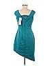 Slate & Willow Solid Blue Cocktail Dress Size M - photo 2