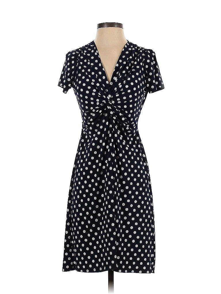 Eliza J Polka Dots Blue Casual Dress Size 4 (Petite) - 80% off | thredUP