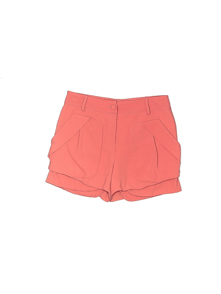 Aryn K. Solid Hearts Color Block Orange Shorts Size S - photo 1