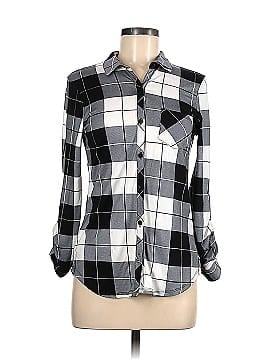 Dna Couture Checkered-gingham Multi Color Black Long Sleeve Blouse Size M -  50% off