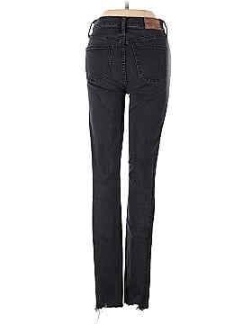 Madewell Taller 9" Mid-Rise Skinny Jeans in Berkeley Black: Button-Through Edition (view 2)