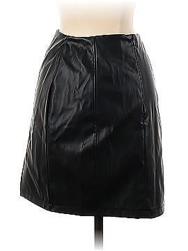 Mango Faux Leather Skirt (view 2)