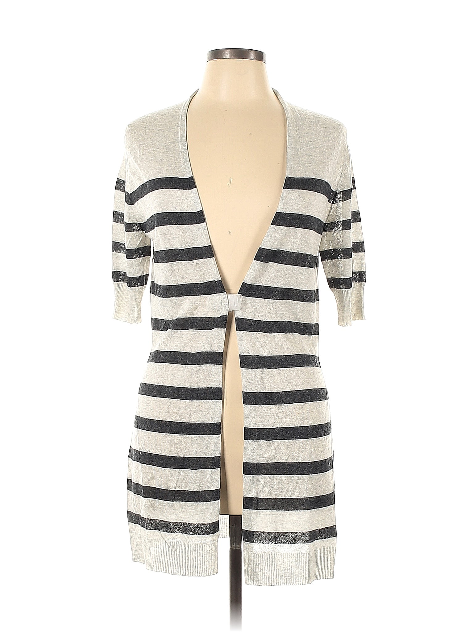 Fenn Wright Manson Color Block Stripes Gray Cardigan Size L - 81