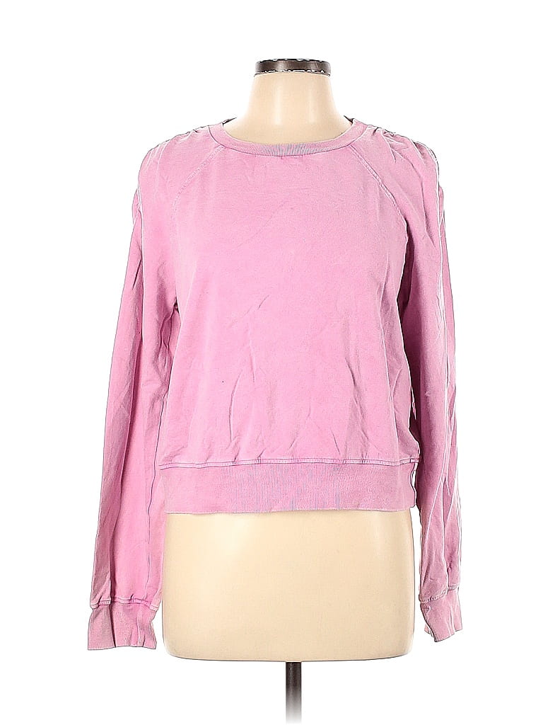 t.la Solid Pink Sweatshirt Size L - photo 1