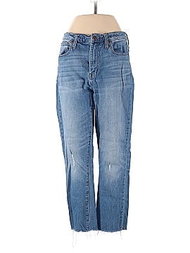 Madewell The High-Rise Slim Boyjean in Dover Wash: Raw-Hemmed Edition (view 1)