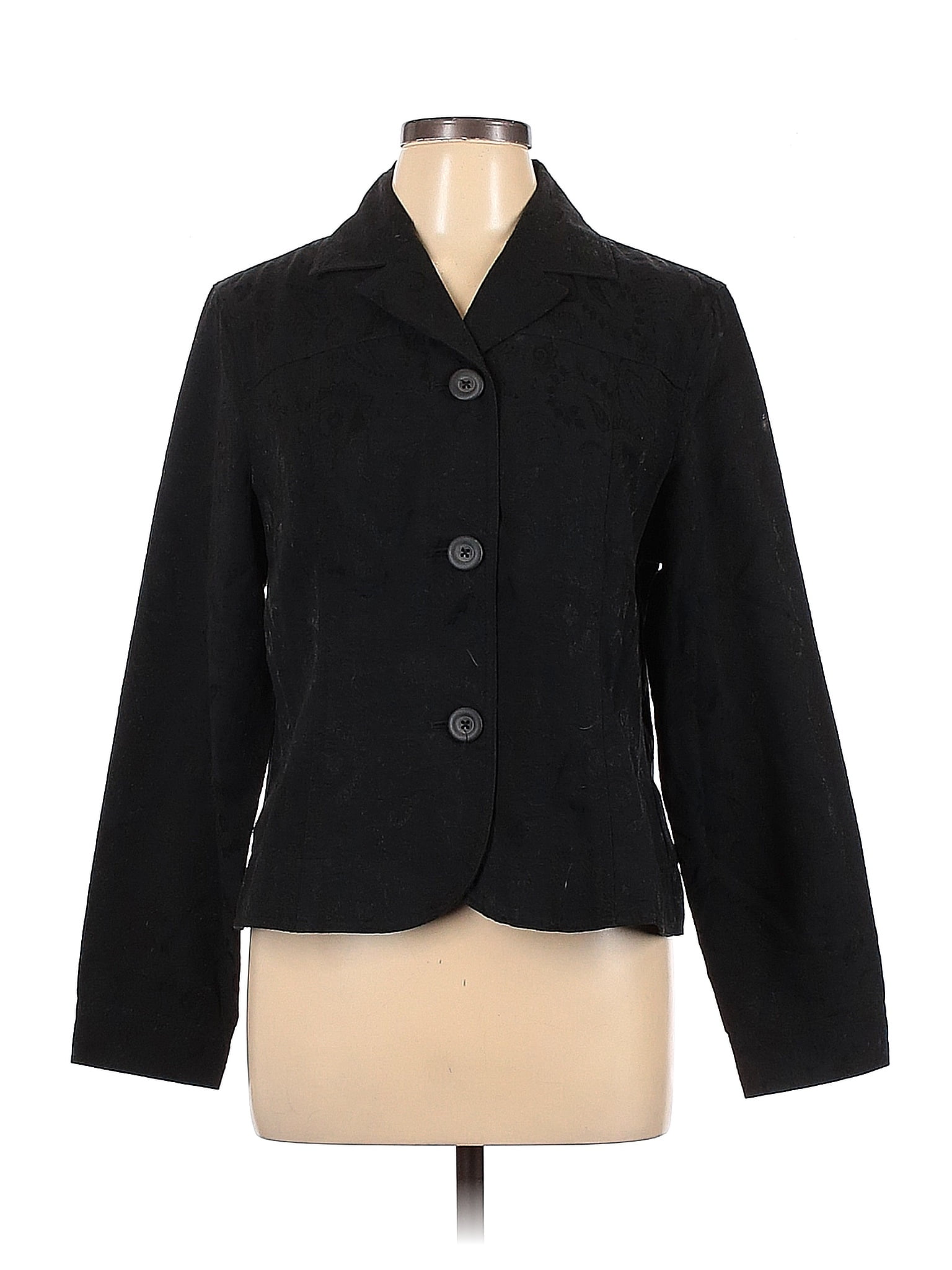 Coldwater Creek Solid Black Blazer Size L 78 Off Thredup