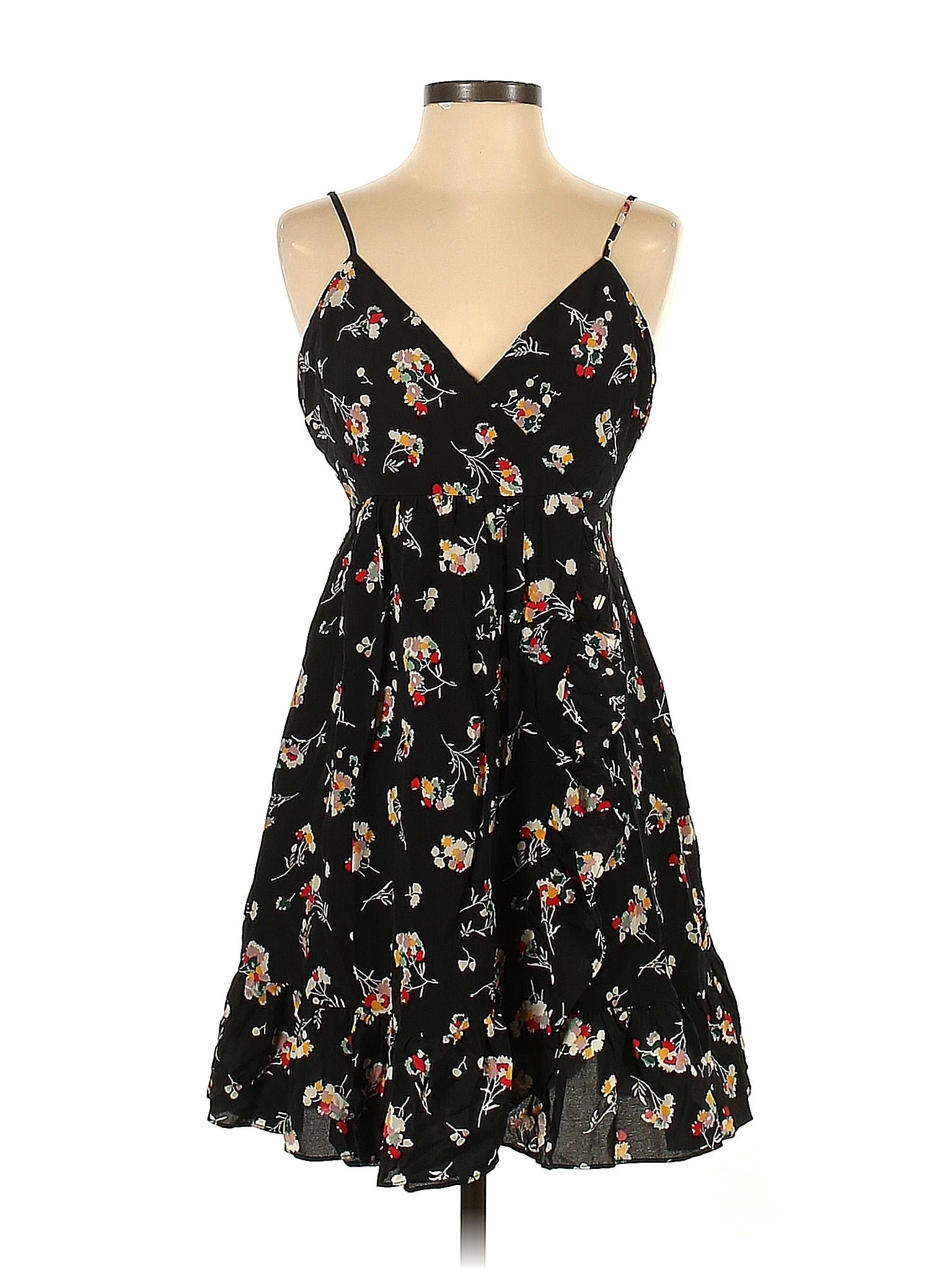 Madewell 100% Silk Floral Black Casual Dress Size 4 - 72% off | thredUP