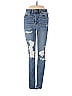 American Eagle Outfitters Marled Tortoise Hearts Stars Graphic Blue Jeans Size 2 - photo 1