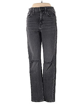 Madewell The High-Rise Slim Boyjean in Caton Wash: Ripped-Knee Edition (view 1)