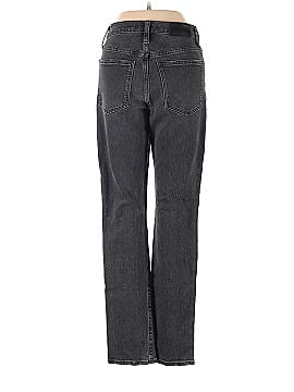 Madewell The High-Rise Slim Boyjean in Caton Wash: Ripped-Knee Edition (view 2)