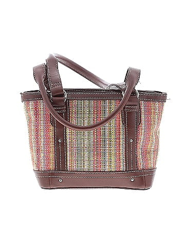 Etienne Aigner Stripes Multi Color Pink Shoulder Bag One Size 82