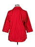Riders by Lee Solid Red 3/4 Sleeve Blouse Size 1X (Plus) - photo 2