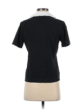 Cable & Gauge Short Sleeve Silk Top (view 2)
