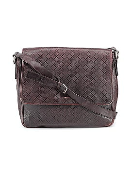 Gucci Dark Brown Diamante Leather Messenger Bag (view 1)