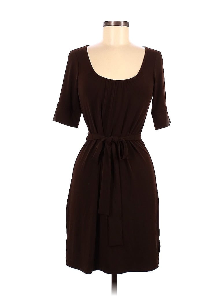 Laundry by Shelli Segal Solid Brown Casual Dress Size 6 - photo 1