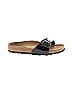 Birkenstock 100% Leather Solid Black Sandals Size 6 - photo 1