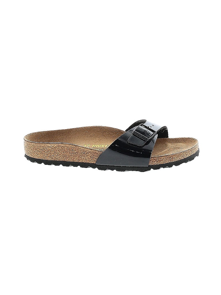 Birkenstock 100% Leather Solid Black Sandals Size 6 - photo 1