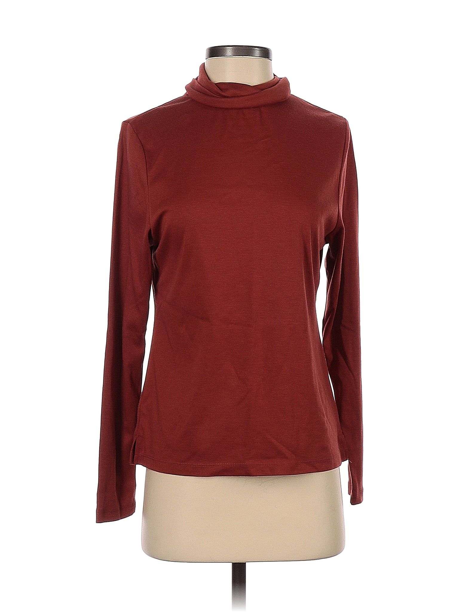 First Avenue Solid Brown Long Sleeve Turtleneck Size S - 64% off | thredUP